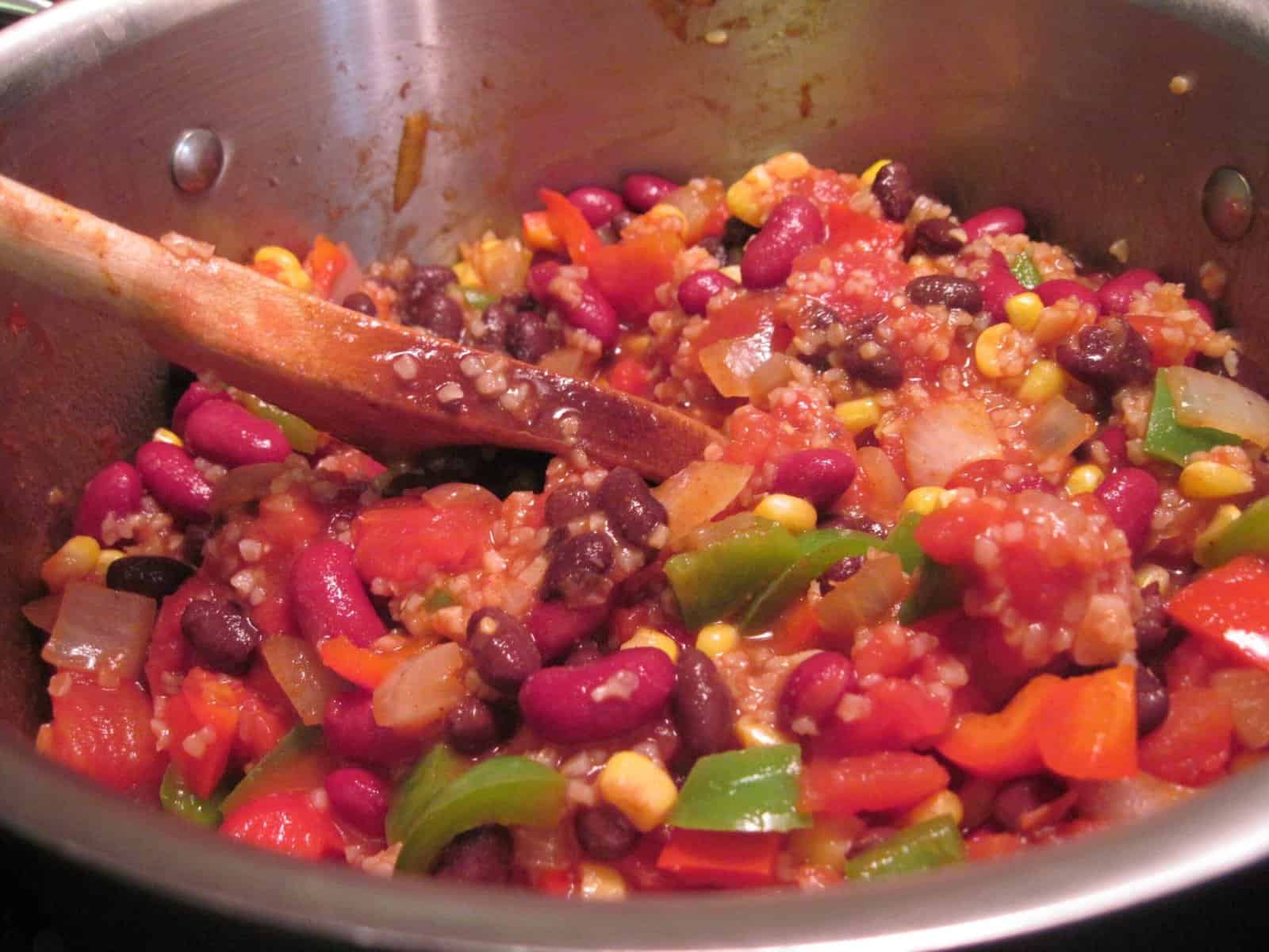  A hearty and satisfying bowl of Moosewood chili