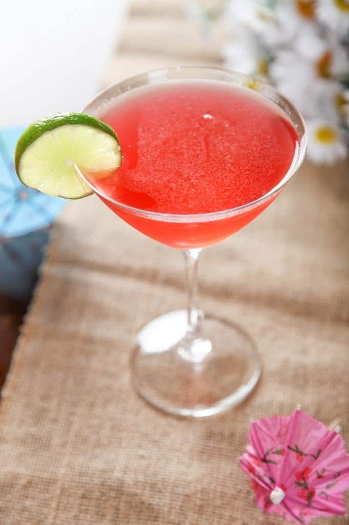  A refreshing and fruity Raspberry Daiquiri to quench your thirst on a hot summer day.