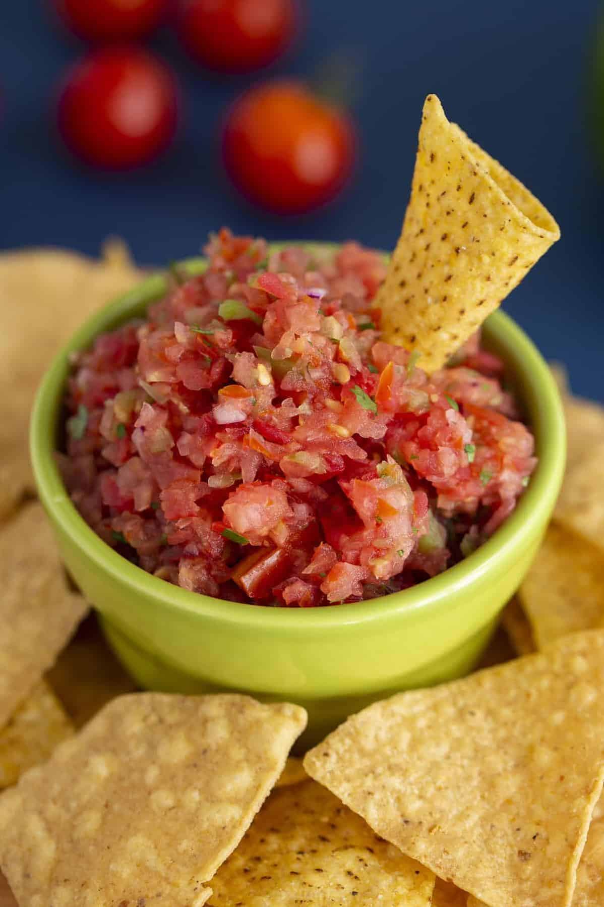  A squeeze of lime adds the perfect tangy flavor to our salsa.