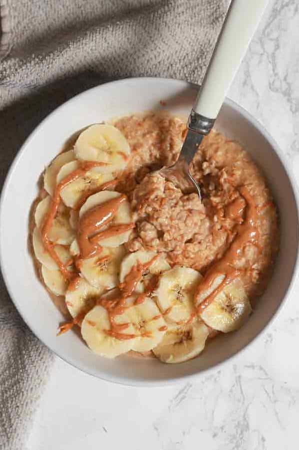  A warm and comforting bowl of peanut butter porridge to start your day