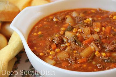  A warm bowl of Girl Scout Ground Beef Stew on a chilly day is like a hug from your grandma.