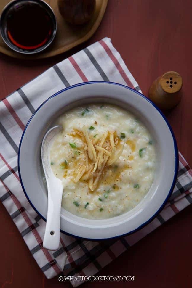  A warm bowl of rice gruel is the perfect comfort food on a chilly day.