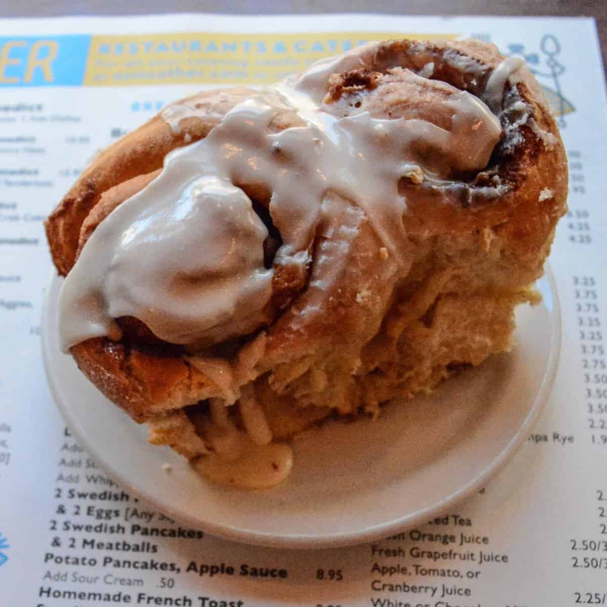 A warm cinnamon roll on a cold morning is pure bliss.