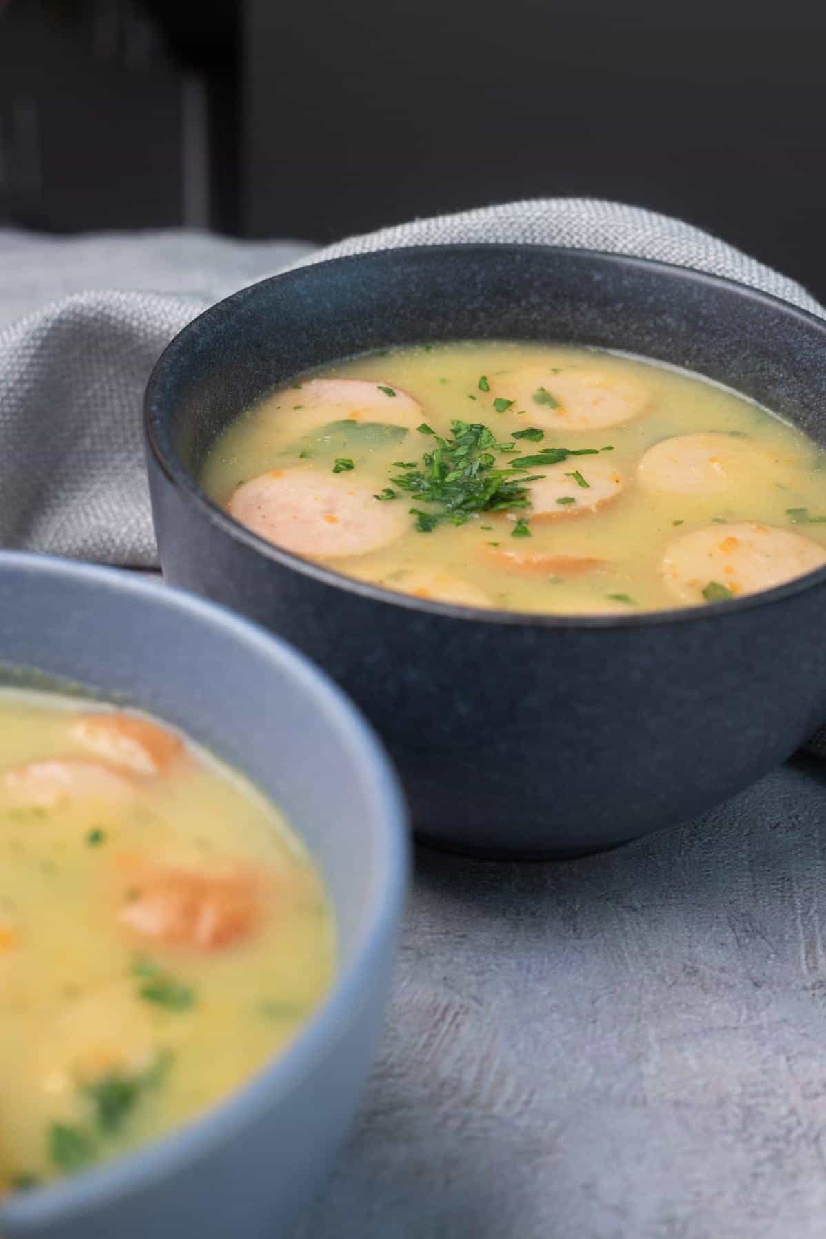  Add a twist to your classic potato soup with this unique and flavorful recipe.
