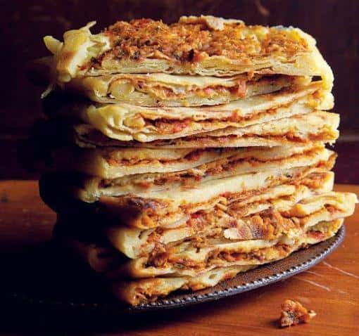 Algerian M'hajeb - Traditional Filled Pastry