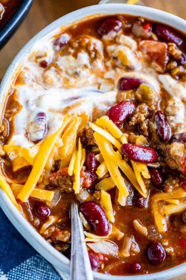  Don't let the name fool you, this chili is packed with flavor.