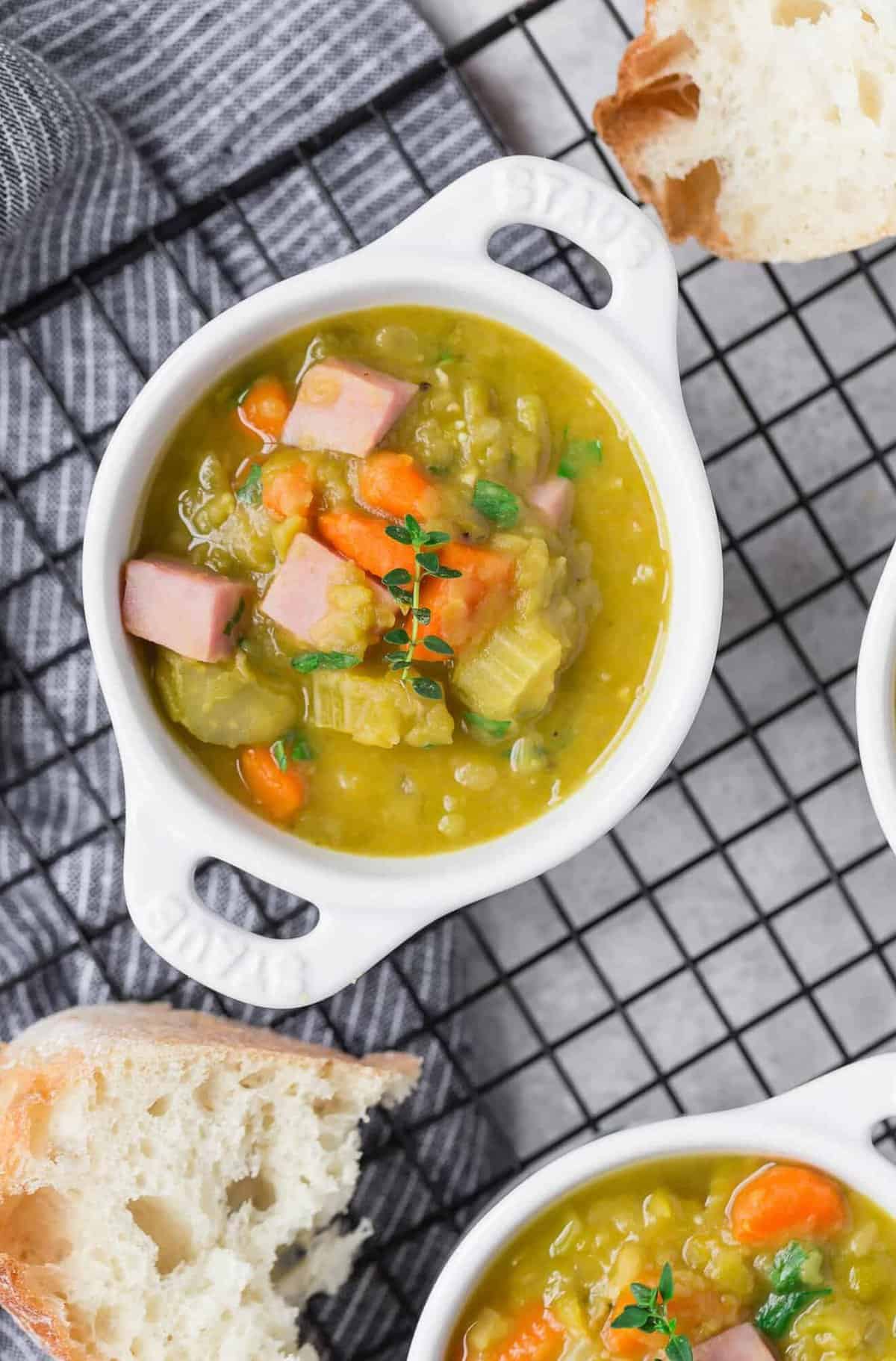  Enjoy a bowl of wholesome goodness with this split pea soup recipe