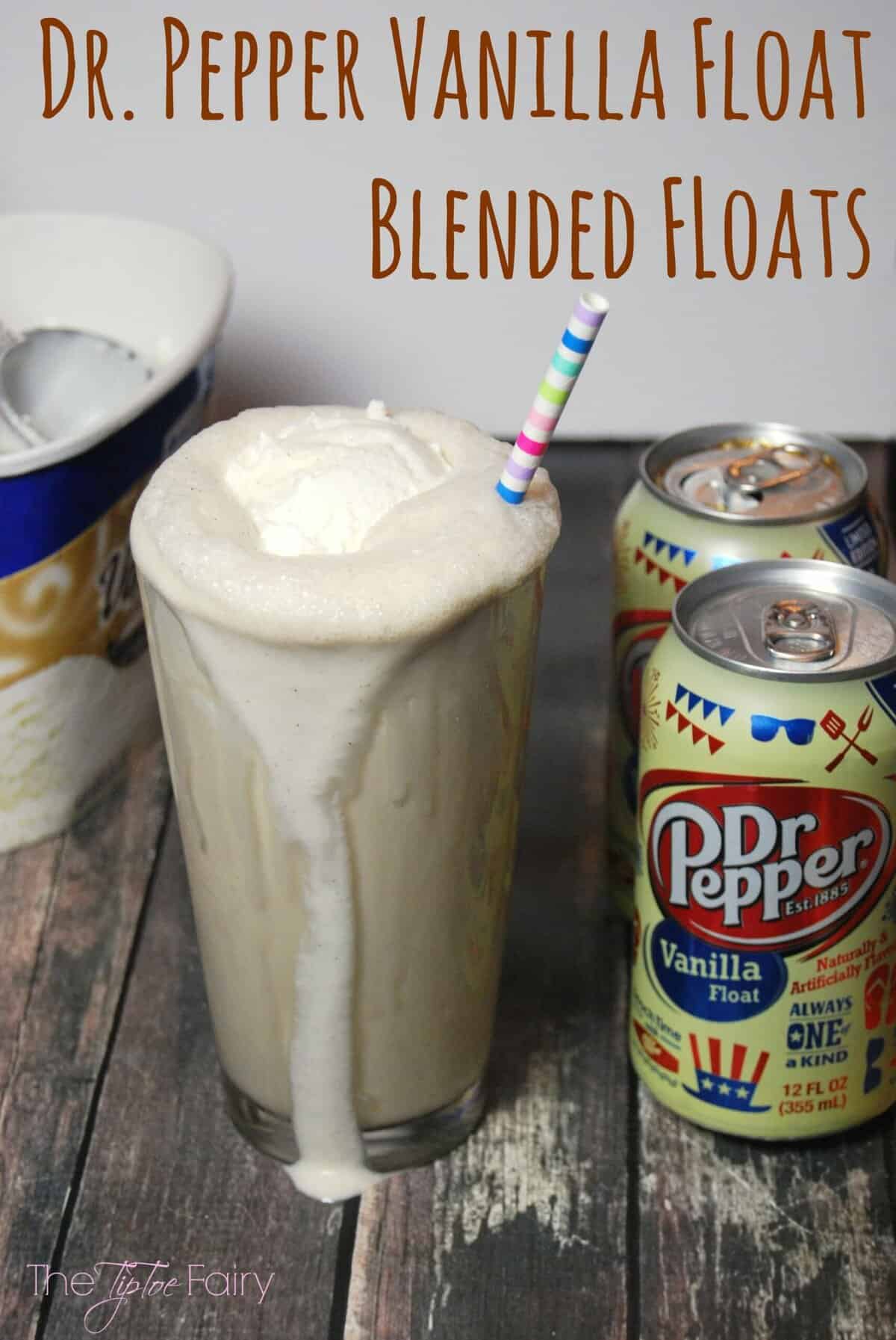  Enjoy the sweet and creamy blend of vanilla ice cream and Dr. Pepper.