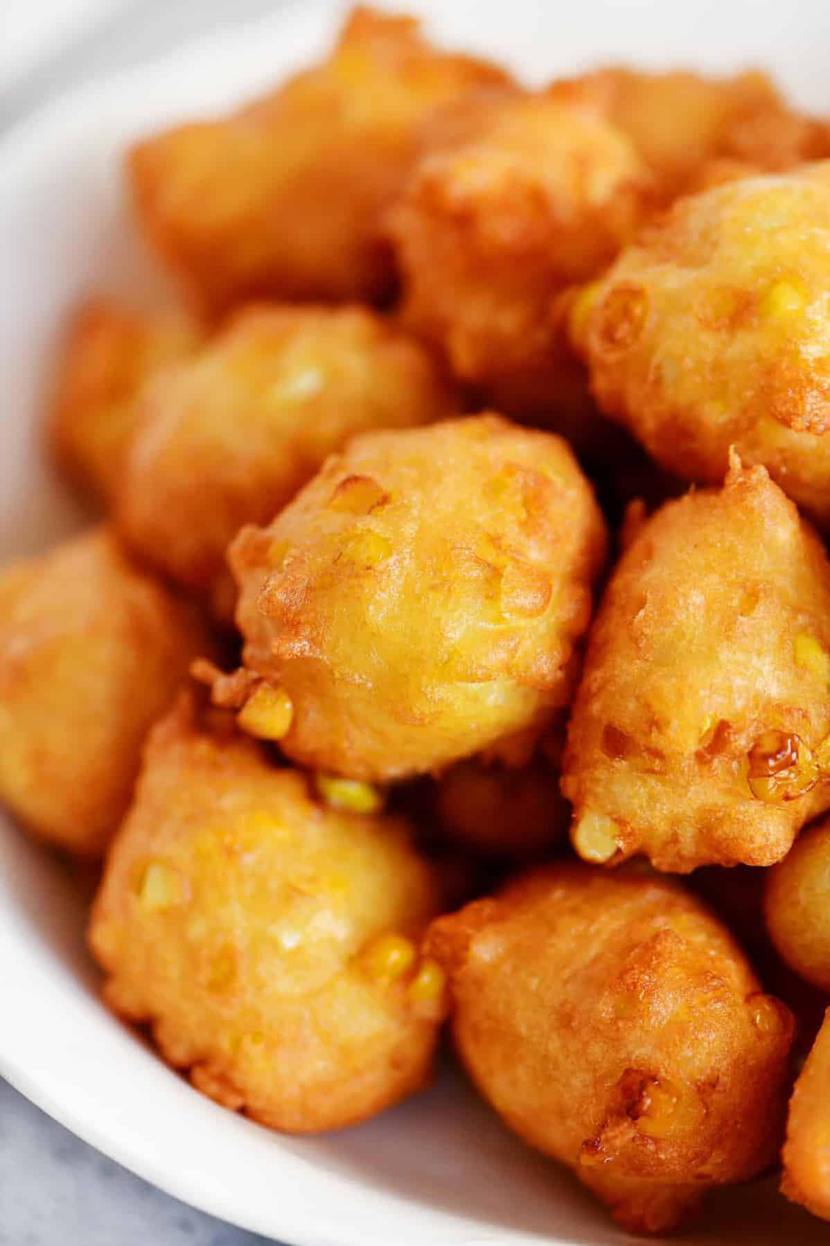  Golden and crispy corn ball fritters, perfect for snacking!