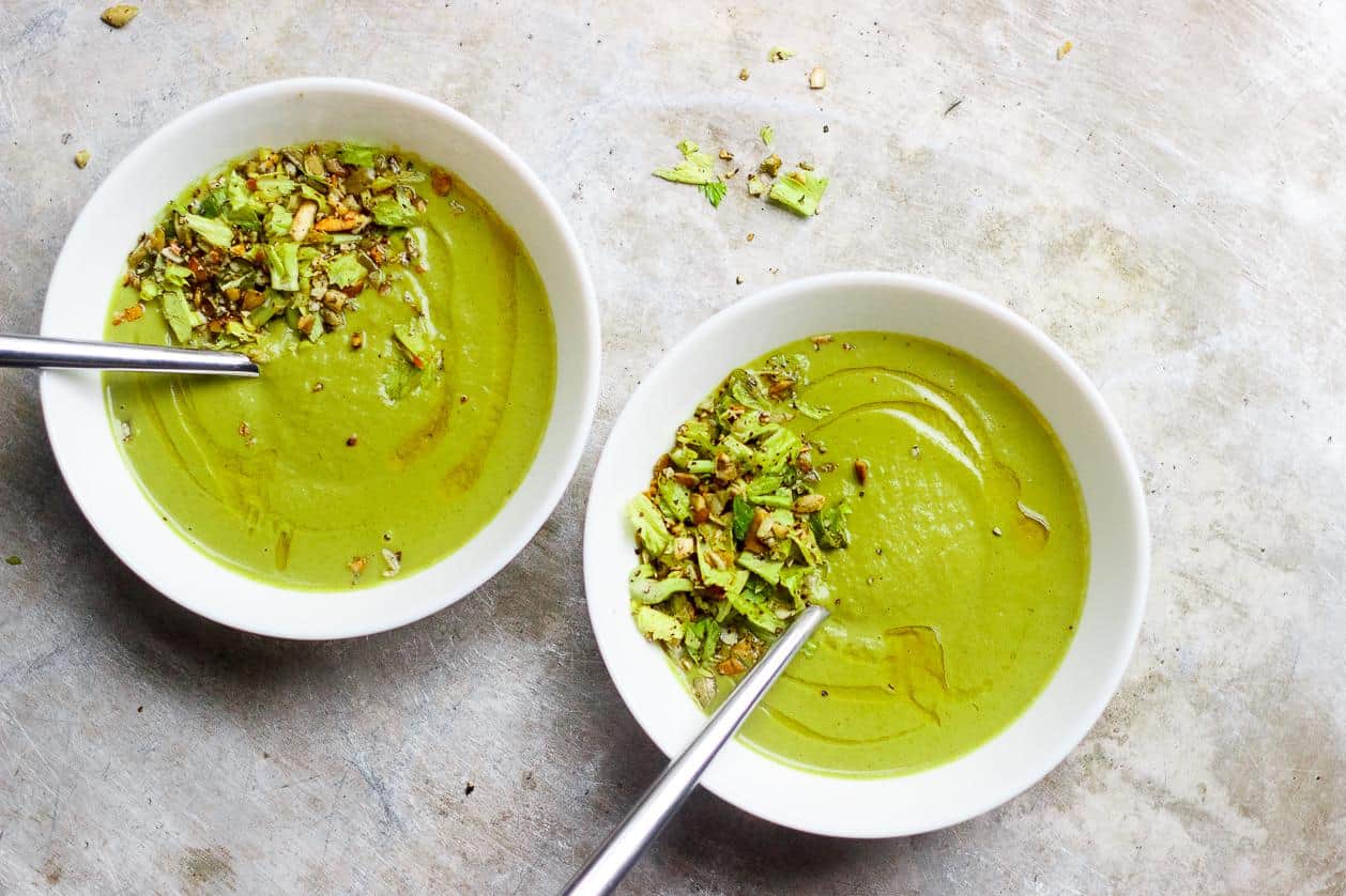 Healthy Broccoli Soup With Sunflower Seeds