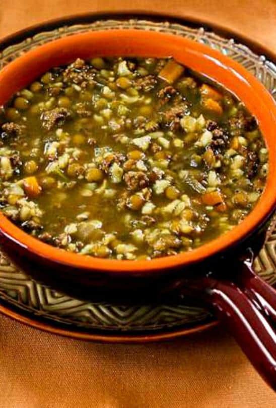  Hearty and healthy, this low sodium beef lentil soup is the perfect comfort food.