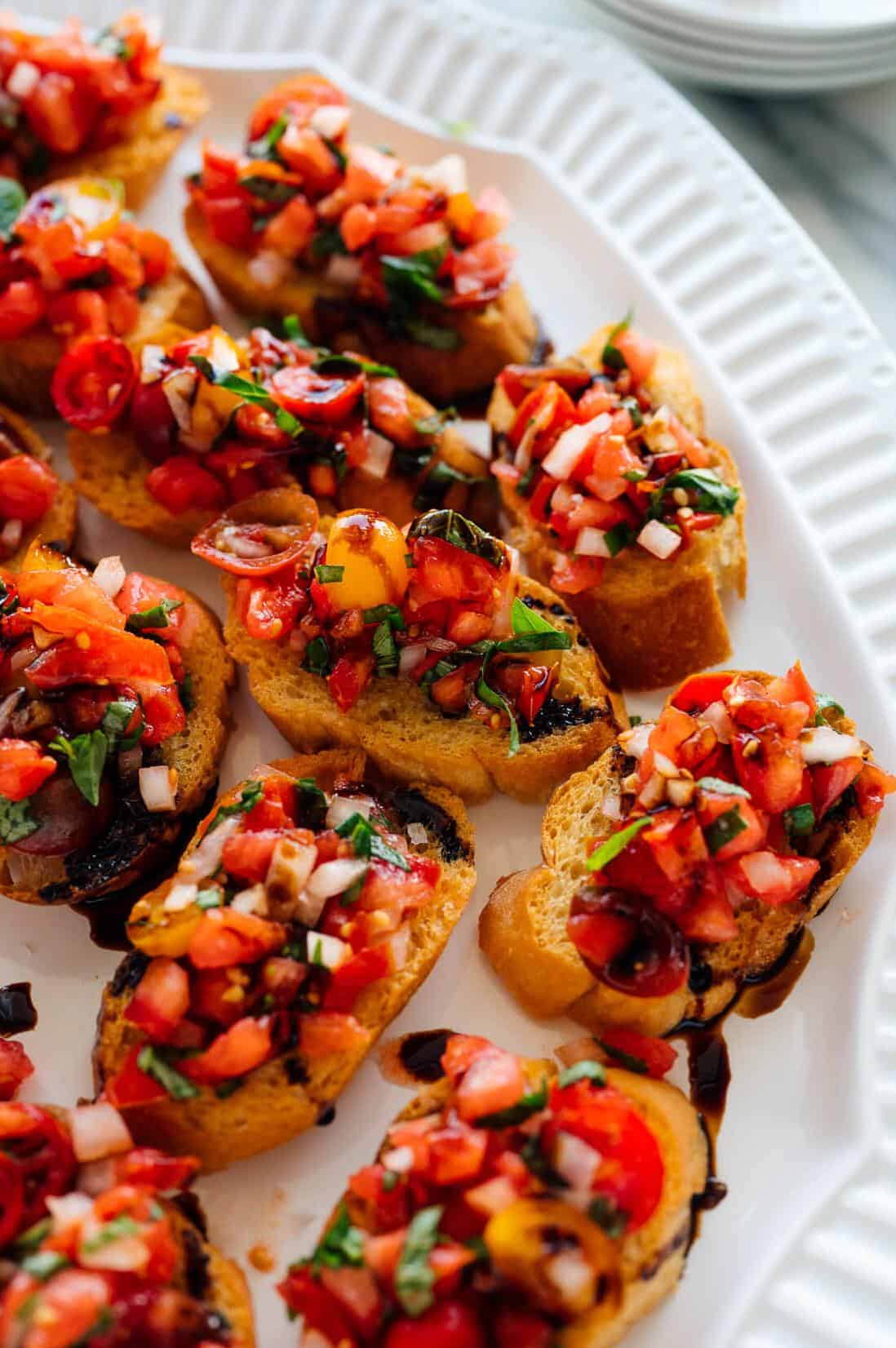  Herbaceous and tangy, this bruschetta will be a hit at your next party.