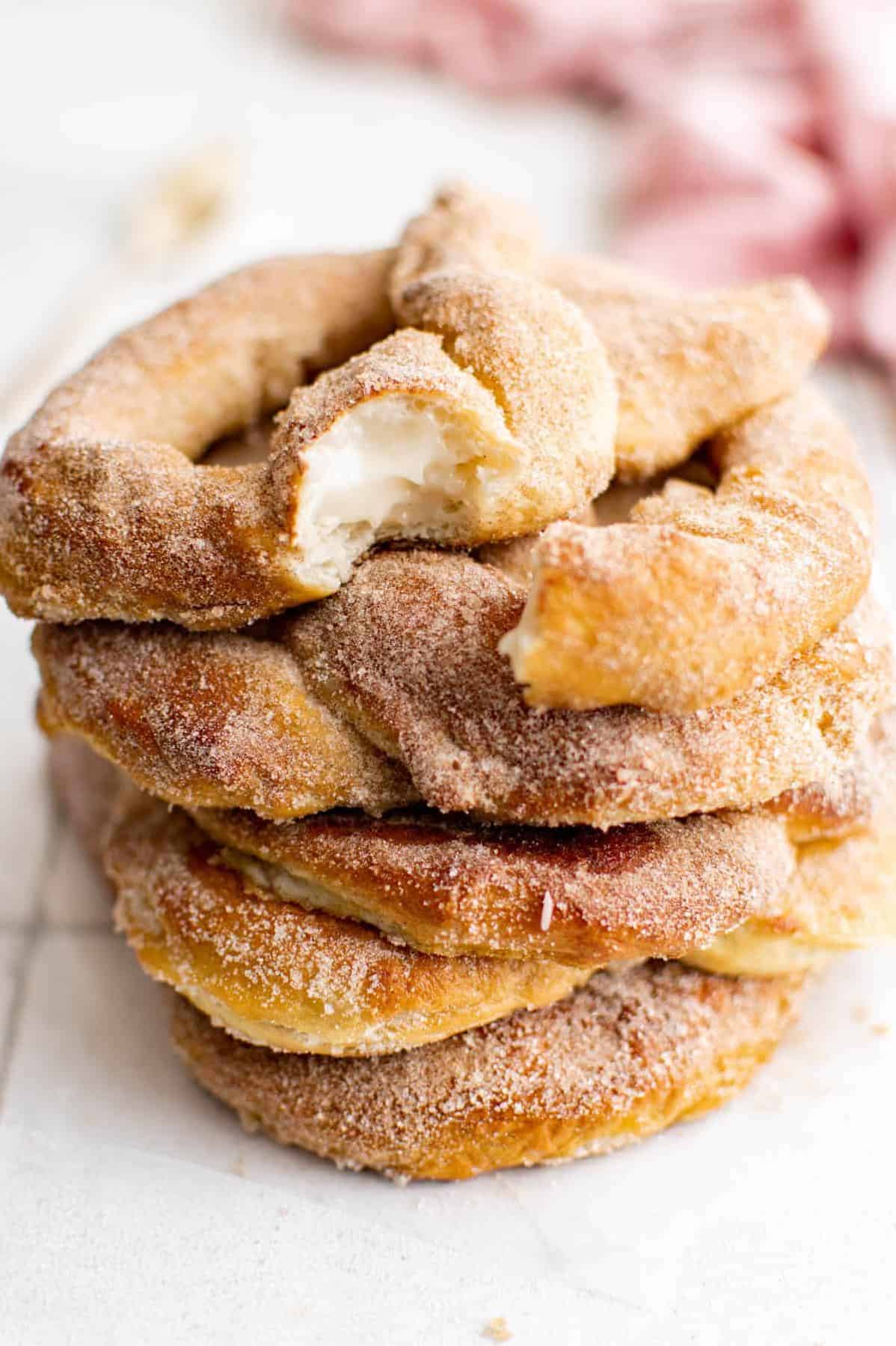 Hot Soft Pretzels Filled With Cream Cheese