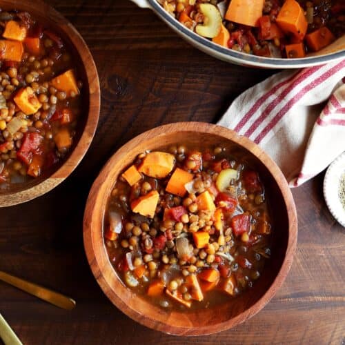 Israeli Rice and Lentil Stew with Cumin and Garlic