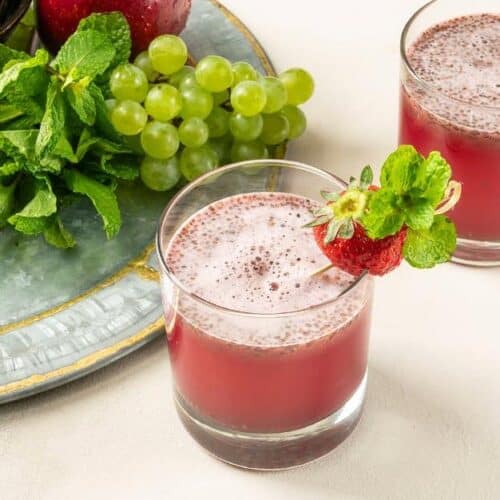 Kiwi, Strawberry and Grape Juice.