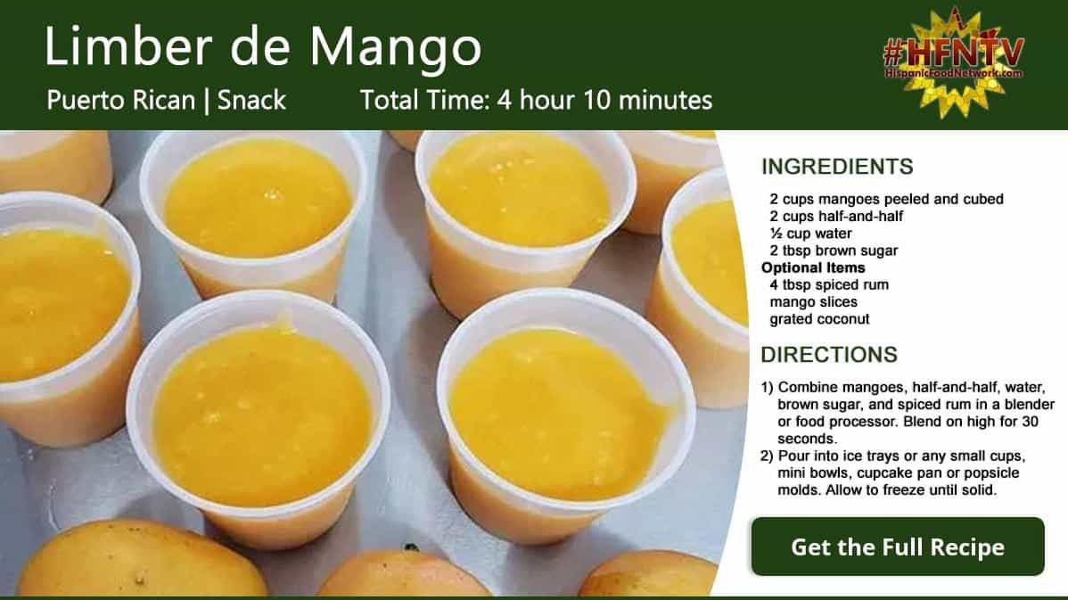 Limber De Mango (Mango Icy Treat-Puerto Rico)