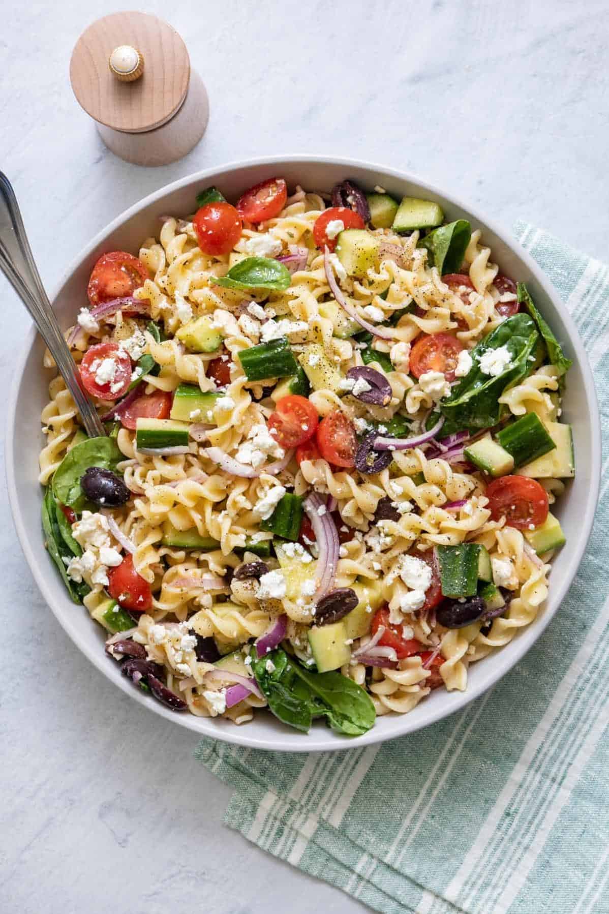 Mediterranean Pasta Salad for a Crowd Recipe