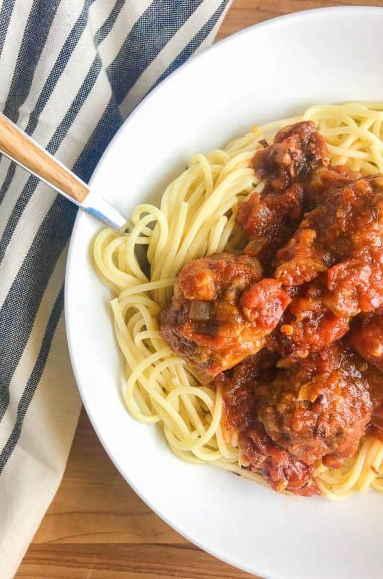  Mom's spaghetti sauce is the perfect comfort food on a chilly evening.