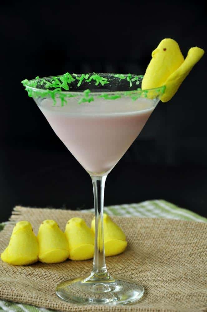  Satisfy your sweet tooth with this Easter Peep Martini Cocktail.