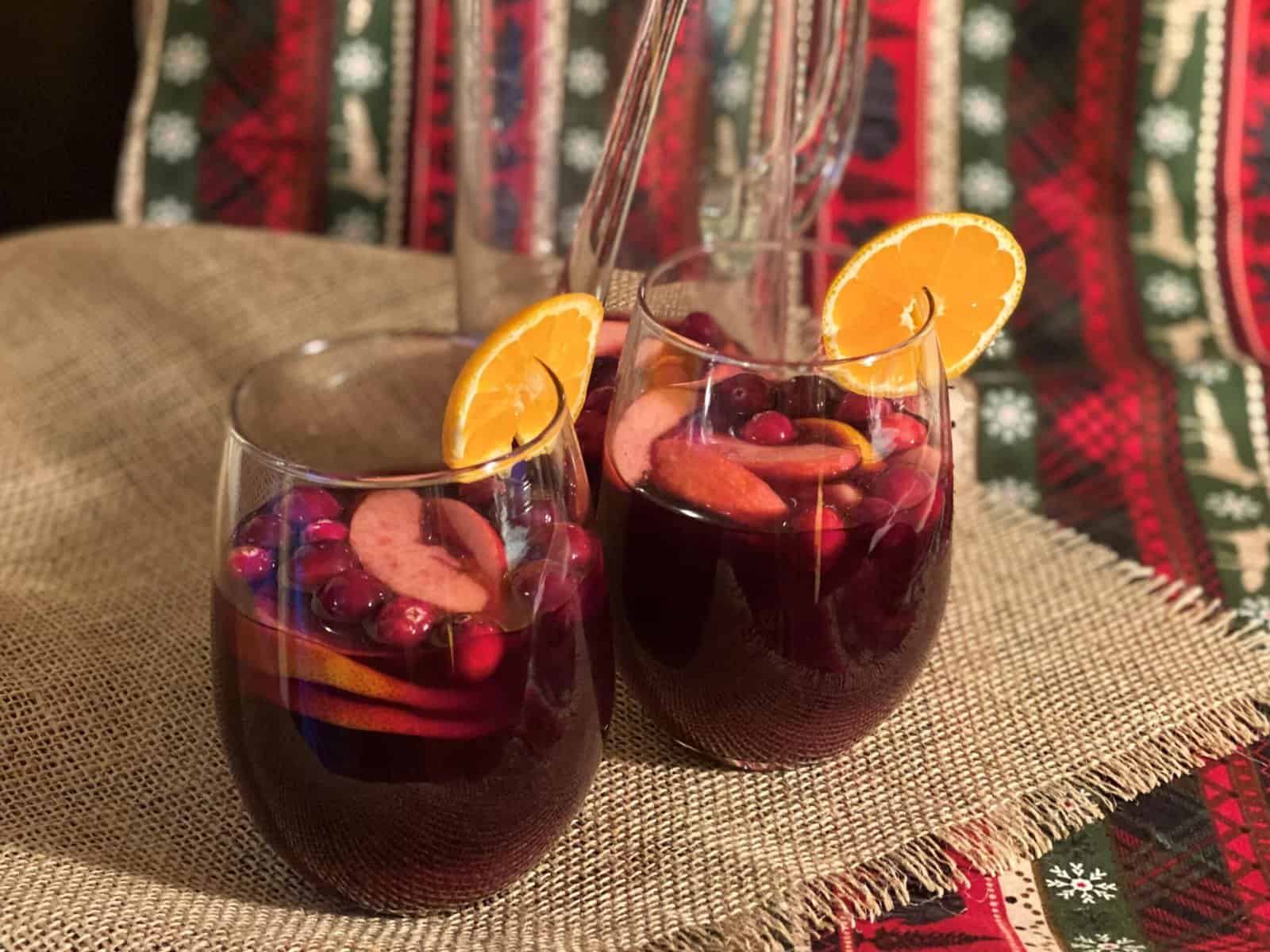  Sip on the festive flavors of the season with our Jolly Cranberry Juice Sangria!