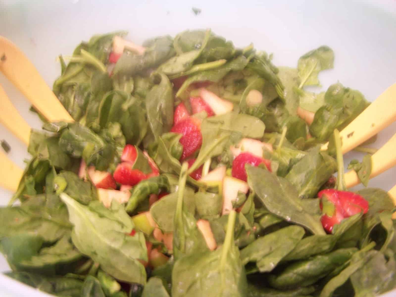 Spinach and Fruit Salsa Salad
