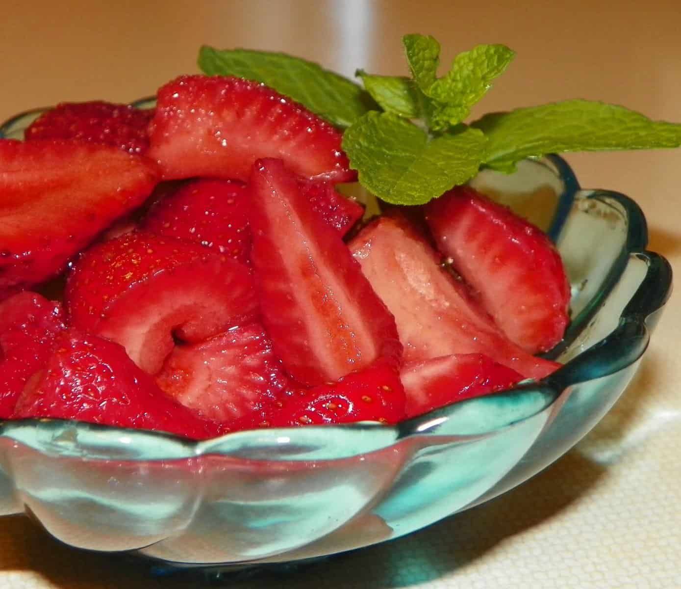 Strawberries With Balsamic Vinegar of Modena Monari Federzoni Recipe