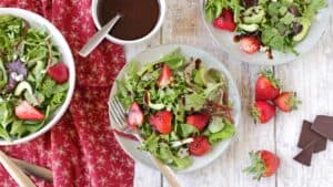Strawberry Salad With Chocolate Balsamic Dressing