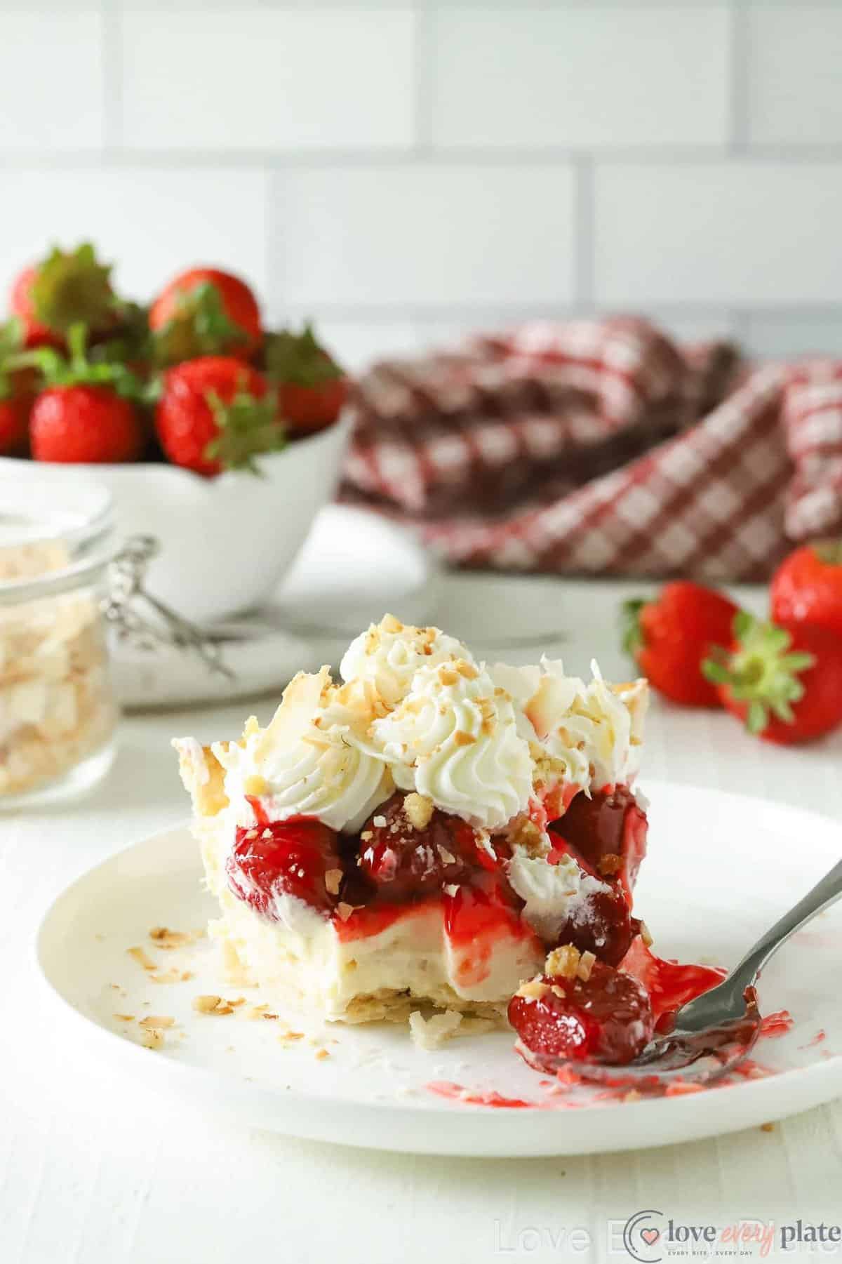  Sweet, juicy strawberries nestled in a flaky crust