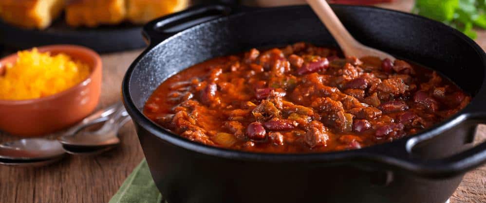  The combination of sweet and spicy flavors in this chili is out of this world.
