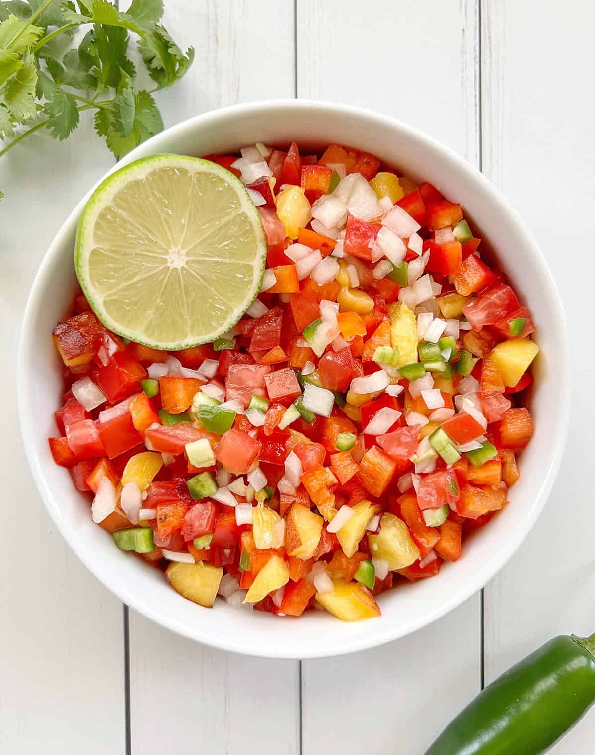  The combination of sweet and spicy flavors make this salsa a crowd-pleaser.