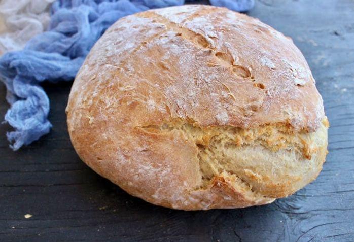  The crusty exterior of this bread is sure to impress your dinner guests.