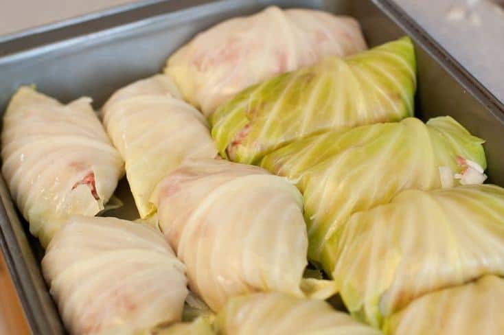  The golden brown exterior of these cabbage rolls is a testament to the perfect cooking technique.