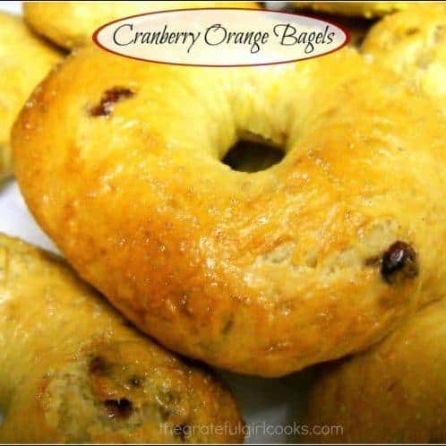  The perfect morning starts with a freshly baked Cranberry Orange Bagel!