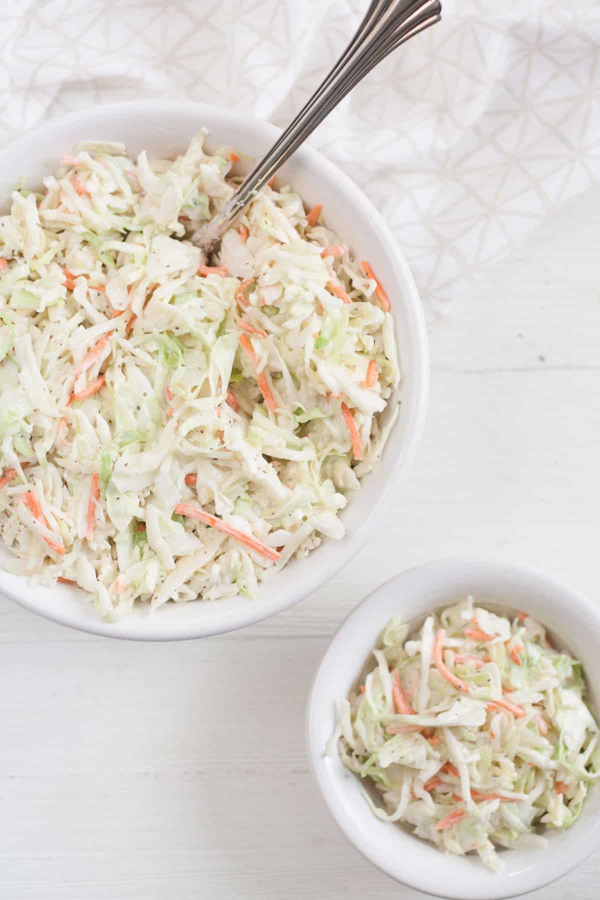  The perfect summer side dish, creamy cabbage salad.