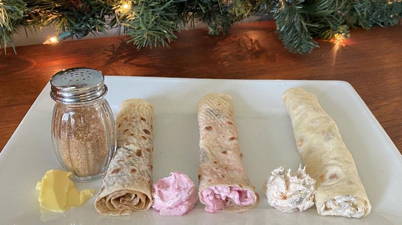  The signature brown spots that appear on perfectly cooked lefse