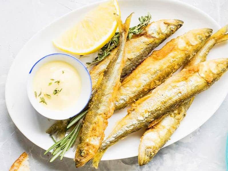  These golden brown smelts are sure to be a hit at your next party or gathering.