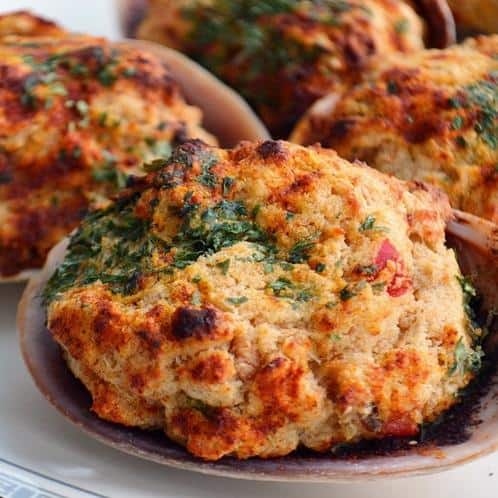  These stuffed clams are the perfect appetizer for any seafood lover.