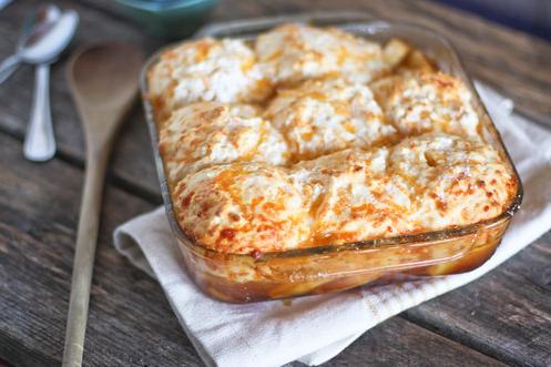  This apple cobbler with cheddar cheese biscuits will make your day a little sweeter.