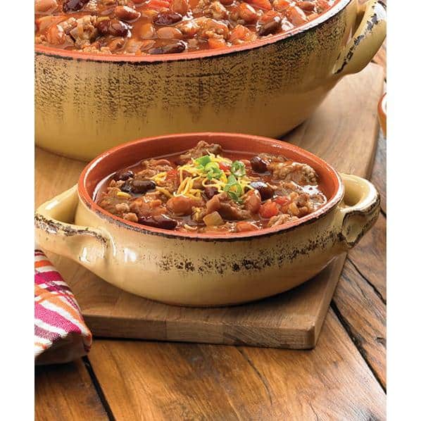  This chili is not just delicious, it's also a feast for the eyes with its vibrant colors.