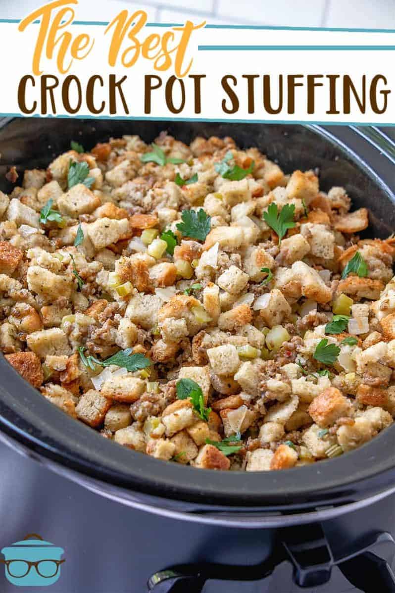  This crock pot turkey with stuffing is a game-changer.