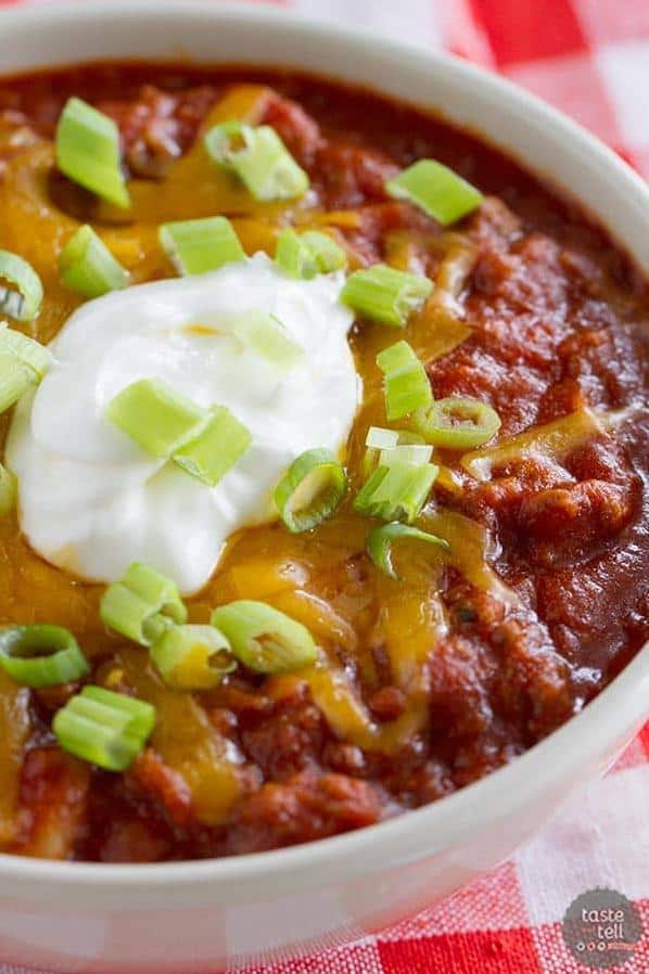  This hearty and delicious chili is perfect for a cozy night in.