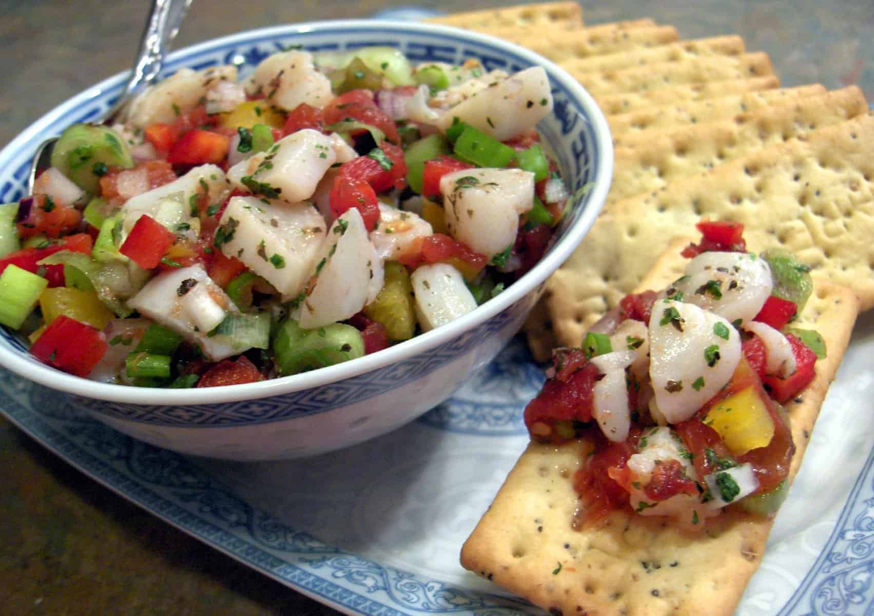  Tired of the same old shrimp cocktail? Upgrade to this mouth-watering scallop ceviche!