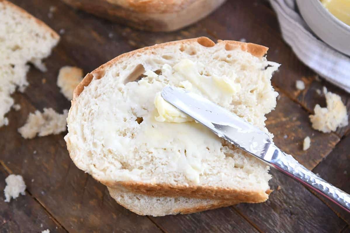  Toast a slice of Italian Peasant Bread and top it with your favorite spread for a delicious breakfast.
