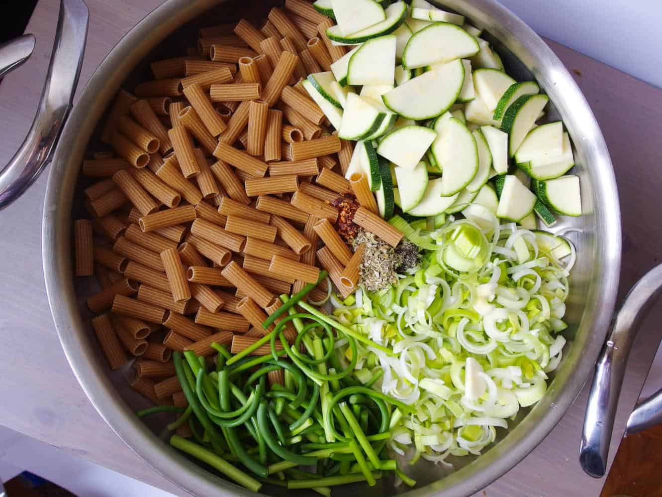 Zucchini and Leek Soup With Pasta Recipe